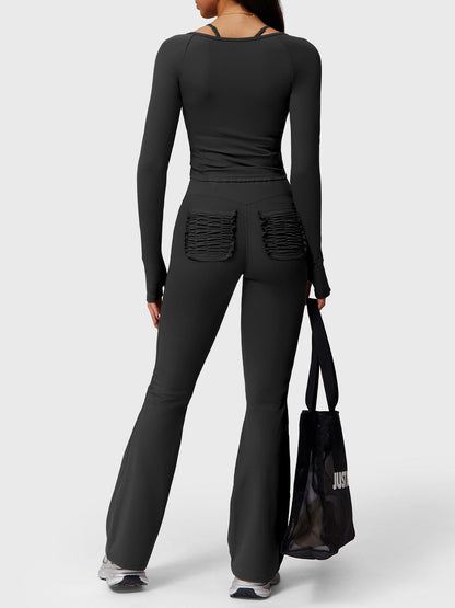 Legginsy Elise Ruffle Pocket Flare - Ironfit PL
