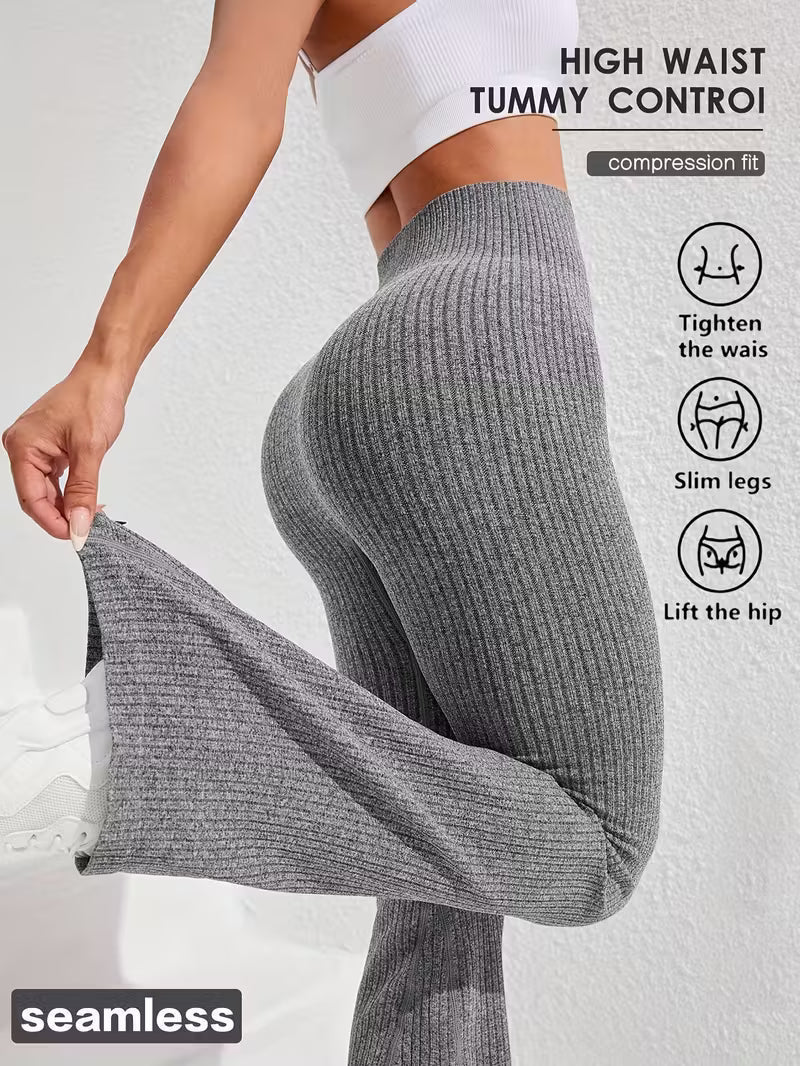 Legginsy Ribbed Seamless Flare - Ironfit PL