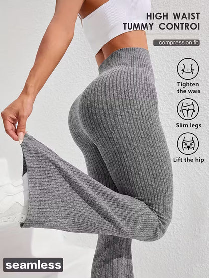 Legginsy Ribbed Seamless Flare - Ironfit PL