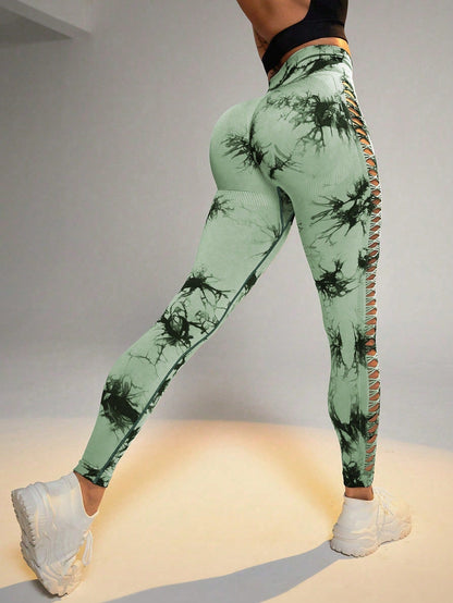 Legginsy Tie - Dye Raw Seamless - Ironfit PL