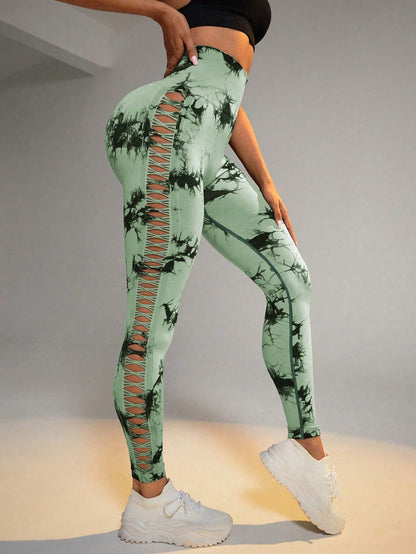 Legginsy Tie - Dye Raw Seamless - Ironfit PL