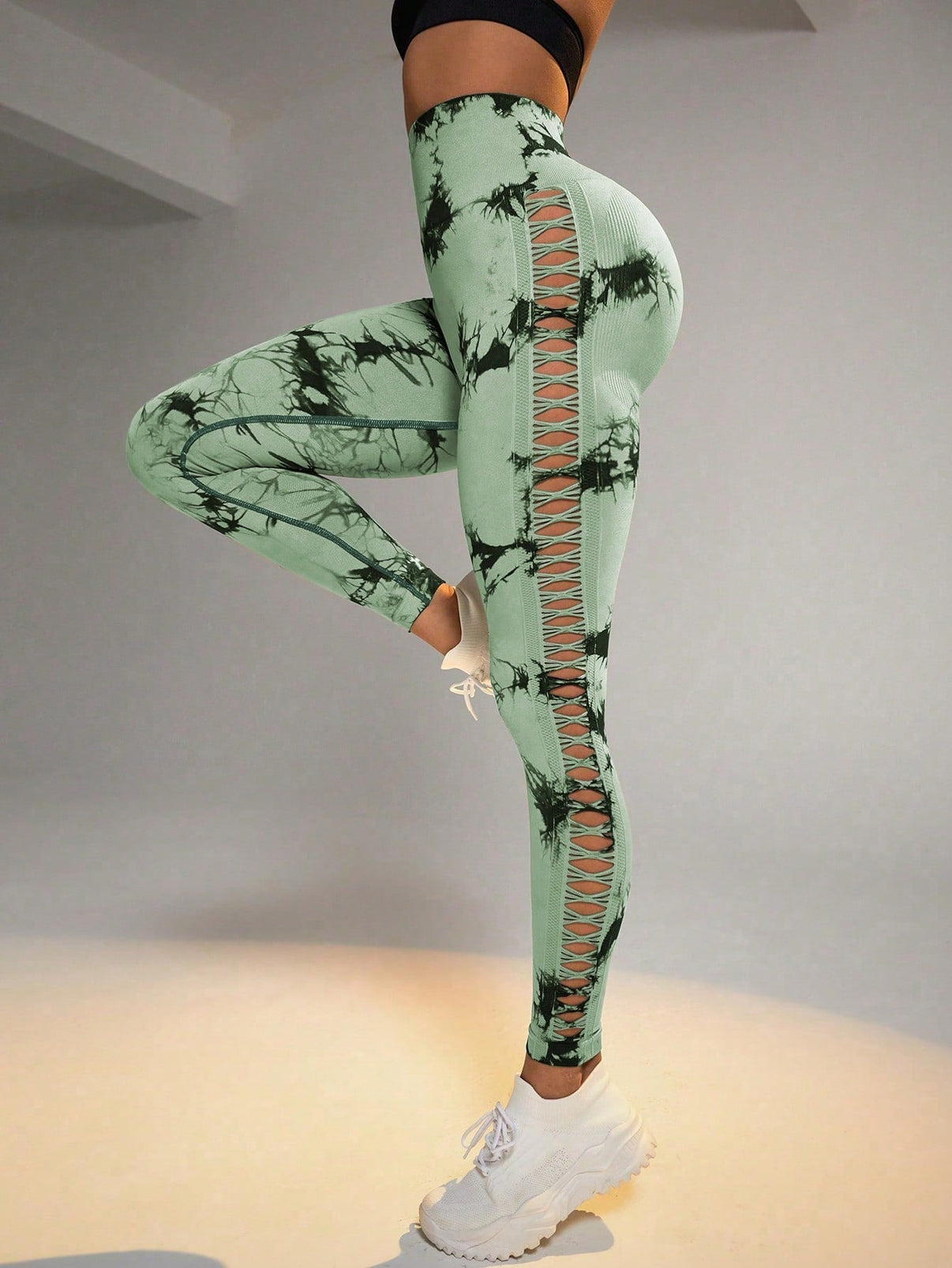 Legginsy Tie - Dye Raw Seamless - Ironfit PL