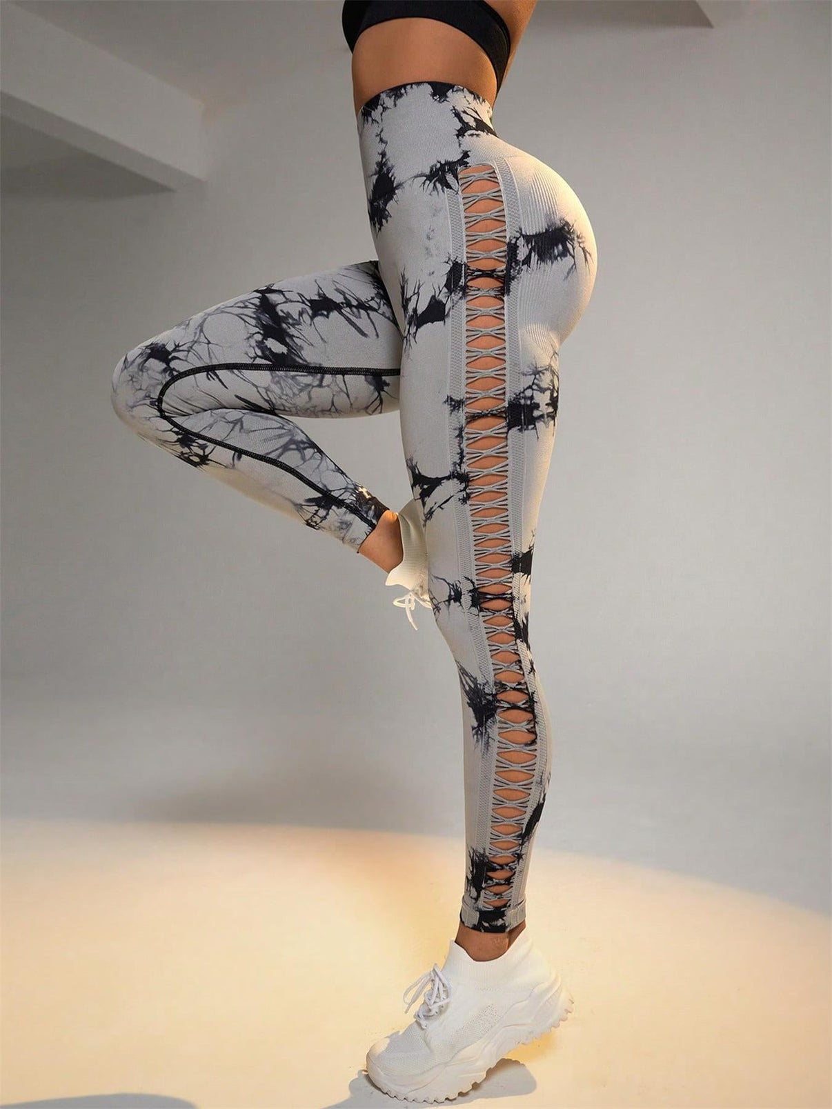 Legginsy Tie - Dye Raw Seamless - Ironfit PL