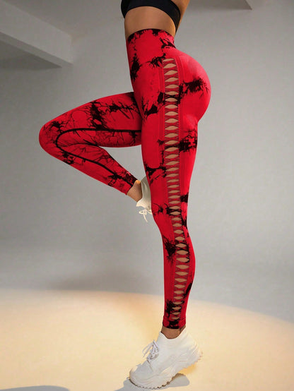 Legginsy Tie - Dye Raw Seamless - Ironfit PL