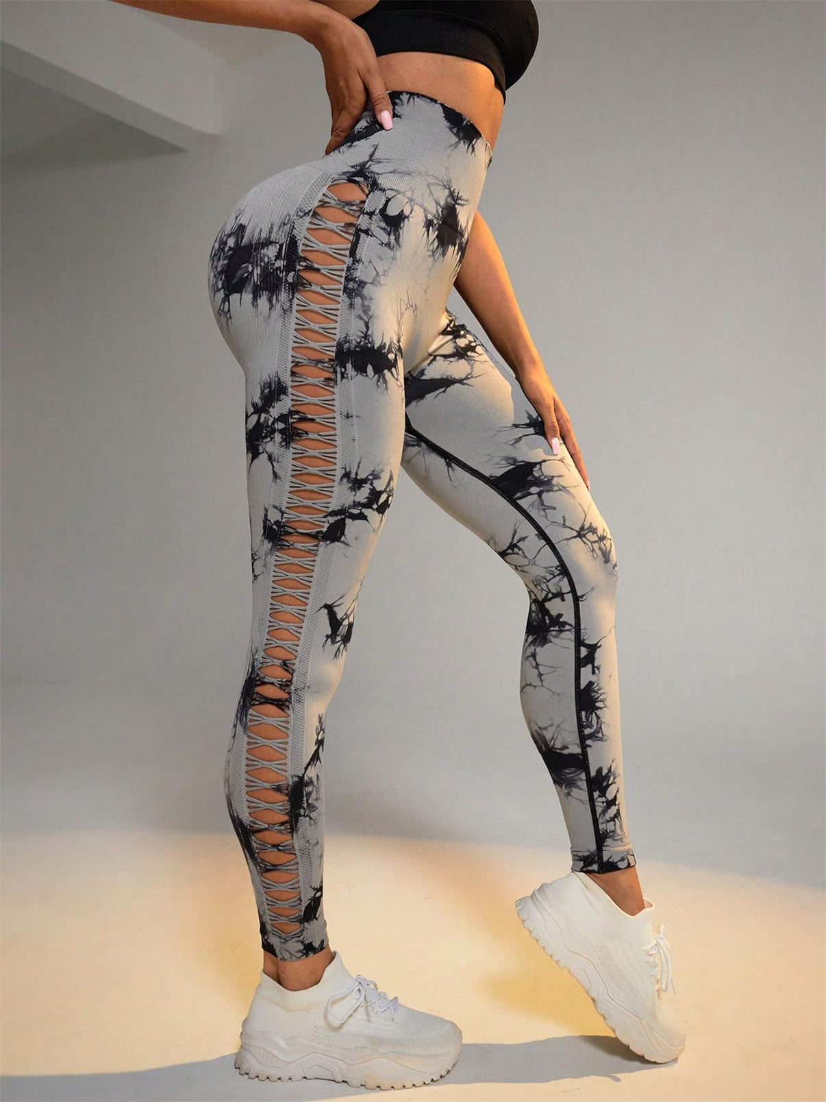 Legginsy Tie - Dye Raw Seamless - Ironfit PL