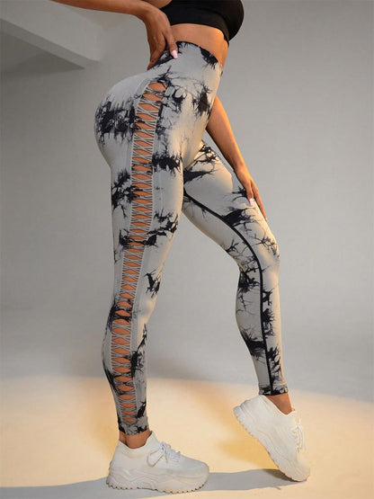 Legginsy Tie - Dye Raw Seamless - Ironfit PL