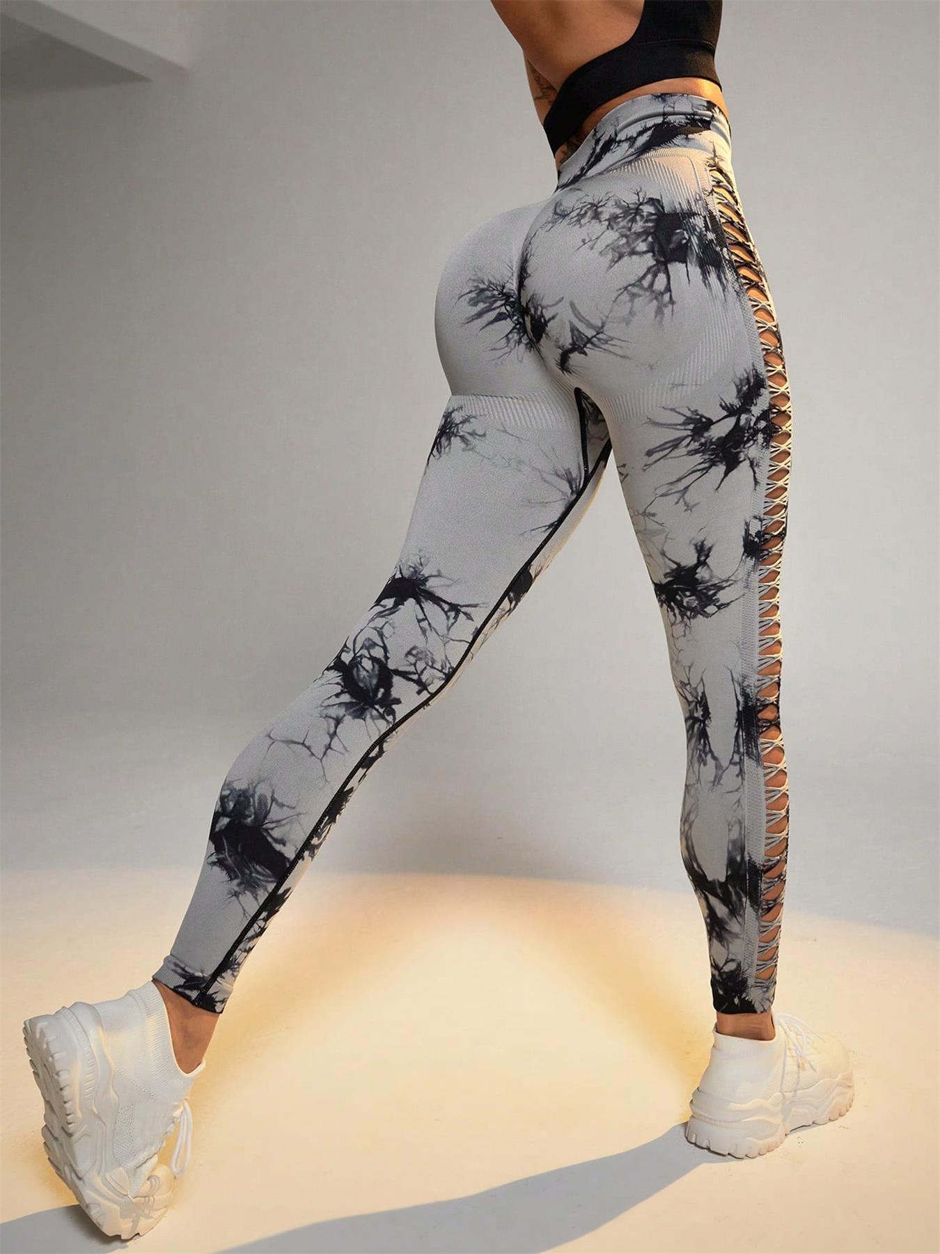 Legginsy Tie - Dye Raw Seamless - Ironfit PL