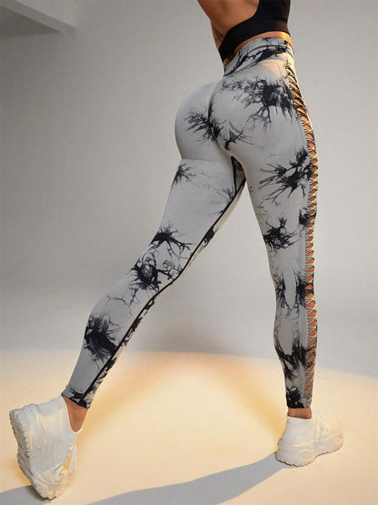 Legginsy Tie - Dye Raw Seamless - Ironfit PL