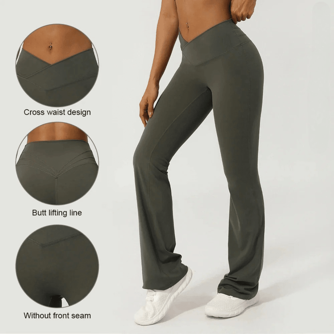 Legginsy V - Cross front flare - Ironfit PL