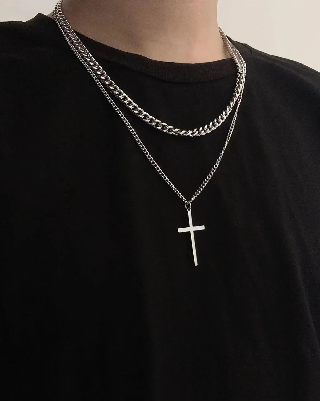 Naszyjnik Cuban Double Cross - Ironfit PL