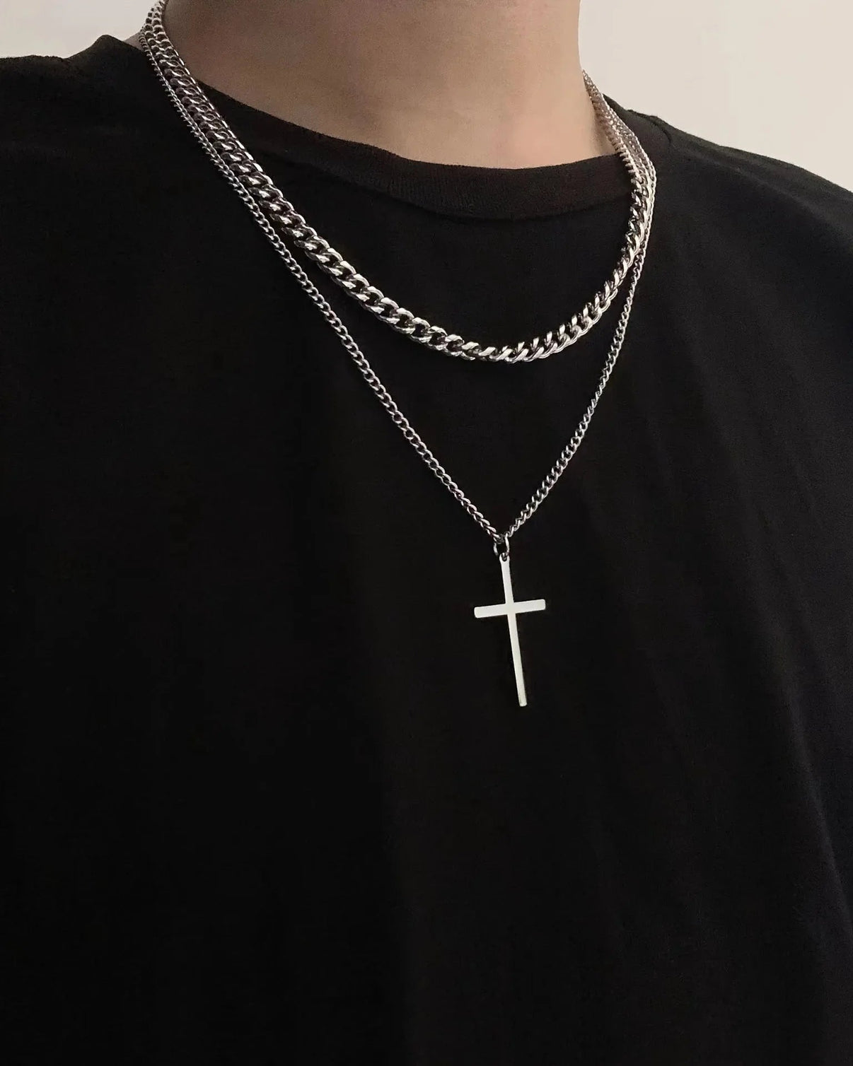 Naszyjnik Cuban Double Cross - Ironfit PL