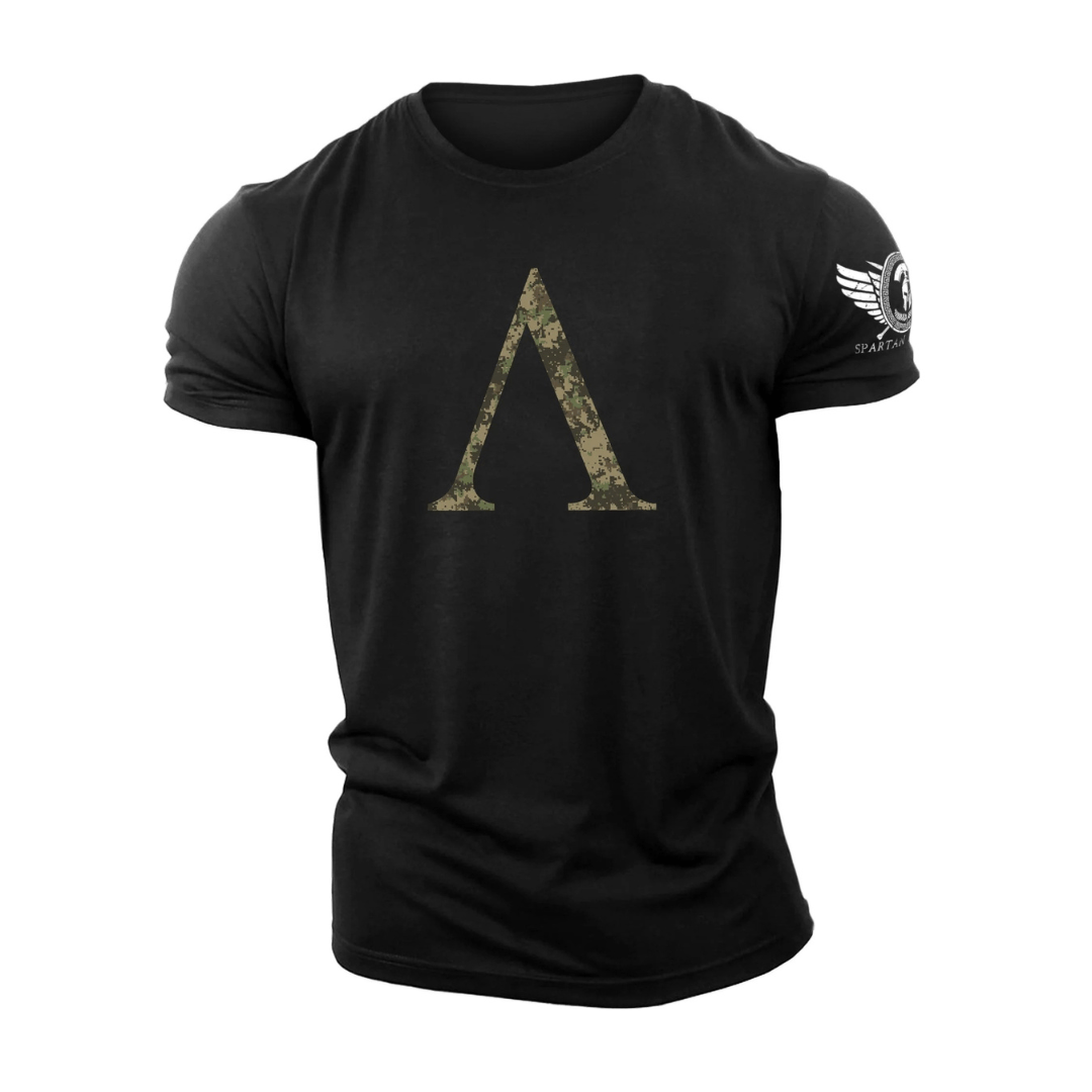 Symbol Sparty Woodland Camo – koszulka na siłownię – Gymfit