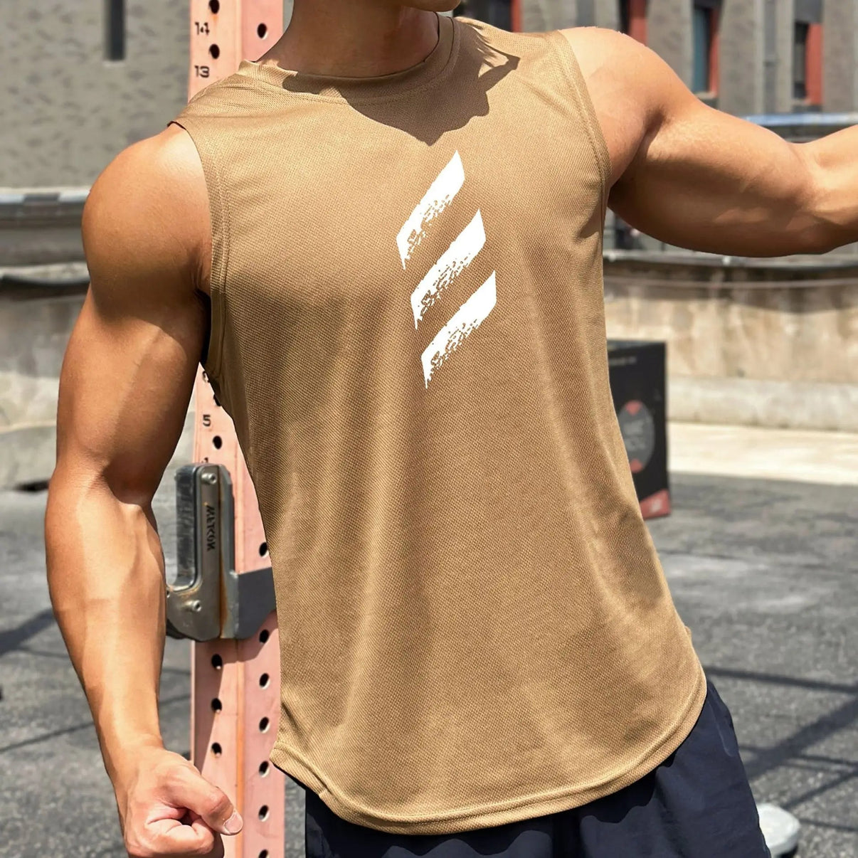 Tank top Ironfit Mesh stripe - Ironfit PL