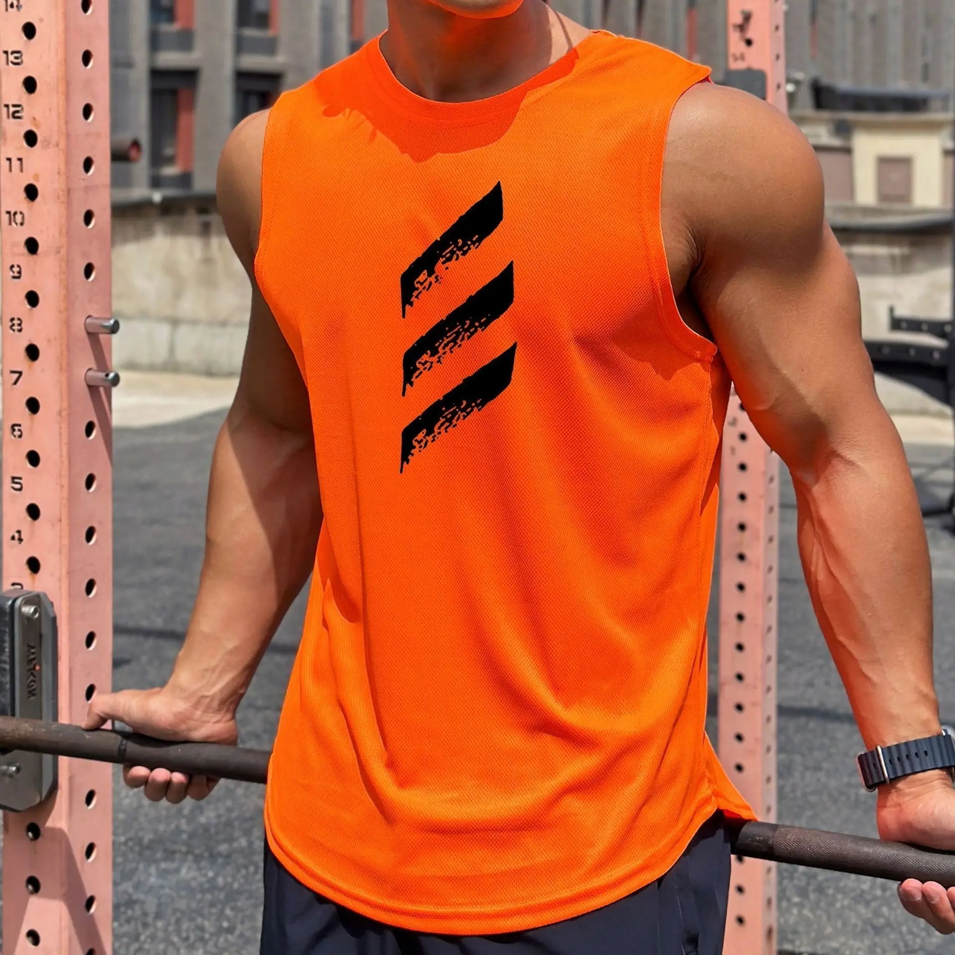 Tank top Ironfit Mesh stripe - Ironfit PL