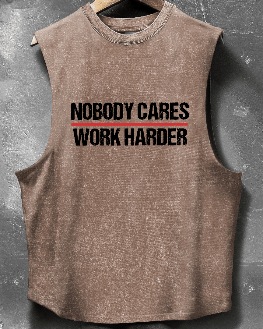 TANK TOP NOBODY CARES WORK HARDER - Ironfit PL