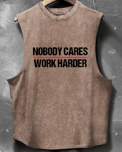 TANK TOP NOBODY CARES WORK HARDER - Ironfit PL