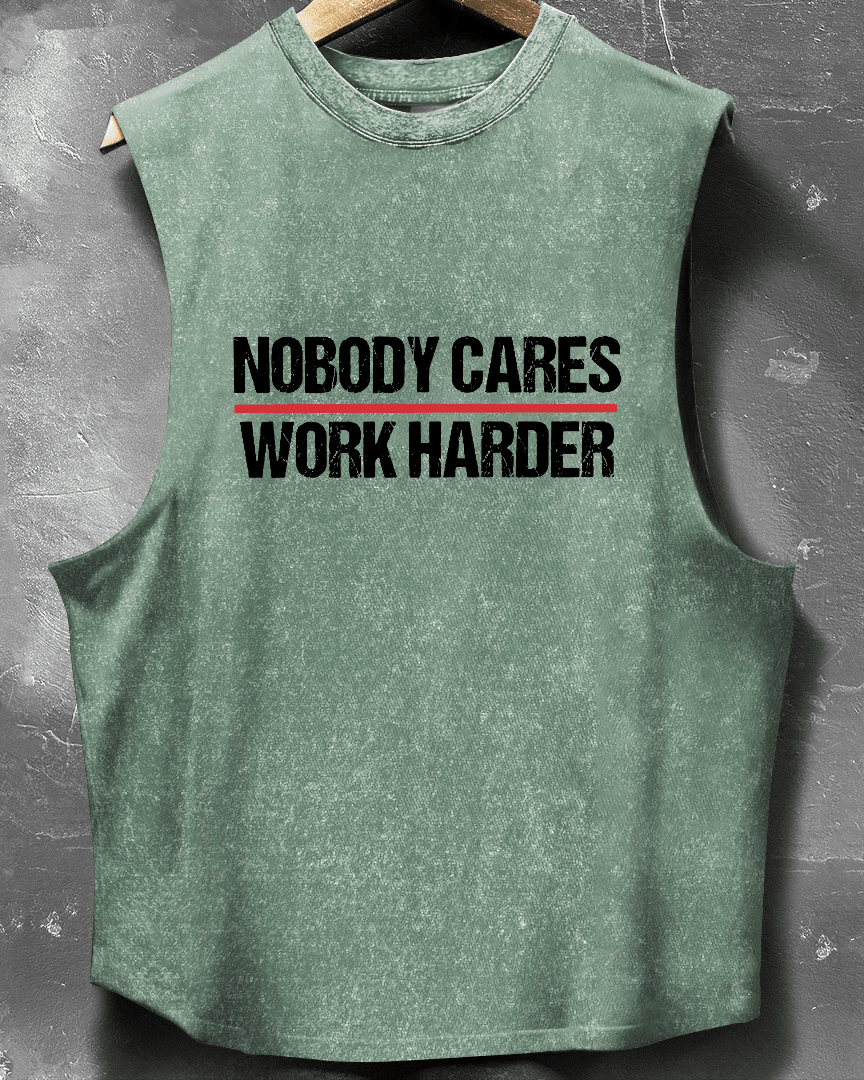 TANK TOP NOBODY CARES WORK HARDER - Ironfit PL