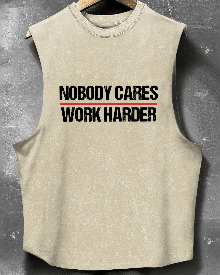 TANK TOP NOBODY CARES WORK HARDER - Ironfit PL