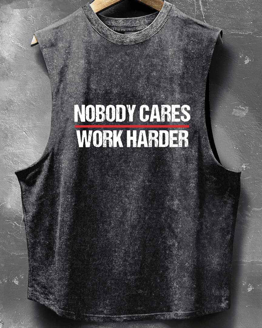 TANK TOP NOBODY CARES WORK HARDER - Ironfit PL